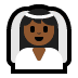 👰🏾 person with veil: medium-dark skin tone display on Windows